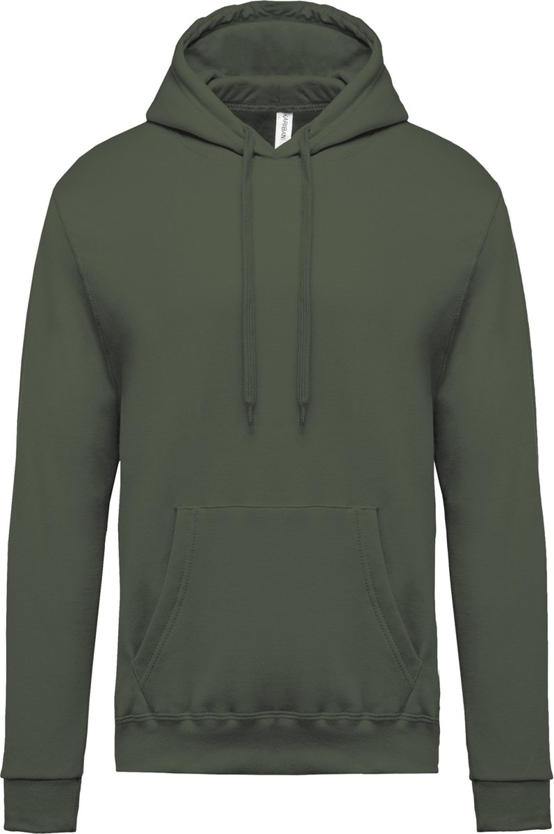 Kariban Herensweater met capuchon K476 - Caper Green - L