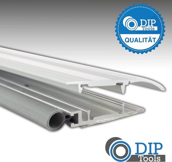 Gedotec Vloerdrempel | deurafdichting aluminium | 1 stuk | CCE overgangsprofiel met aanslag lengte: 1215 mm | aluminium zilver geanodiseerd | huisdeurdrempel met afdichting | deurafdichtingsrail met