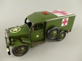 Vintage - leger ambulance - rode kruis - blikken auto - blik
