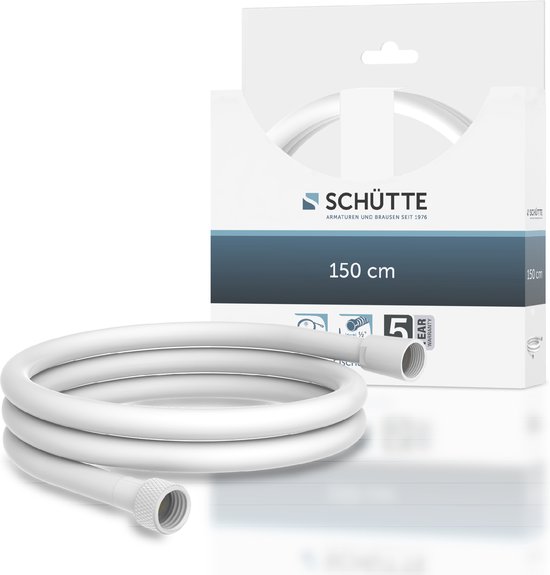 SCHÜTTE Doucheslang - Kunststof - 150 cm - Wit