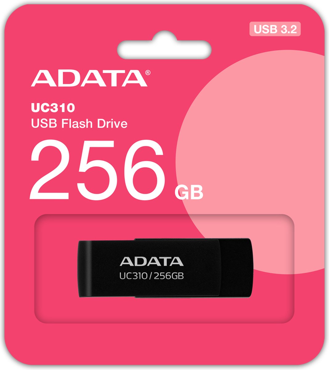 ADATA UC310 USB flash drive 256 GB USB Type-A 3.2 Gen 1 (3.1 Gen 1) Zwart