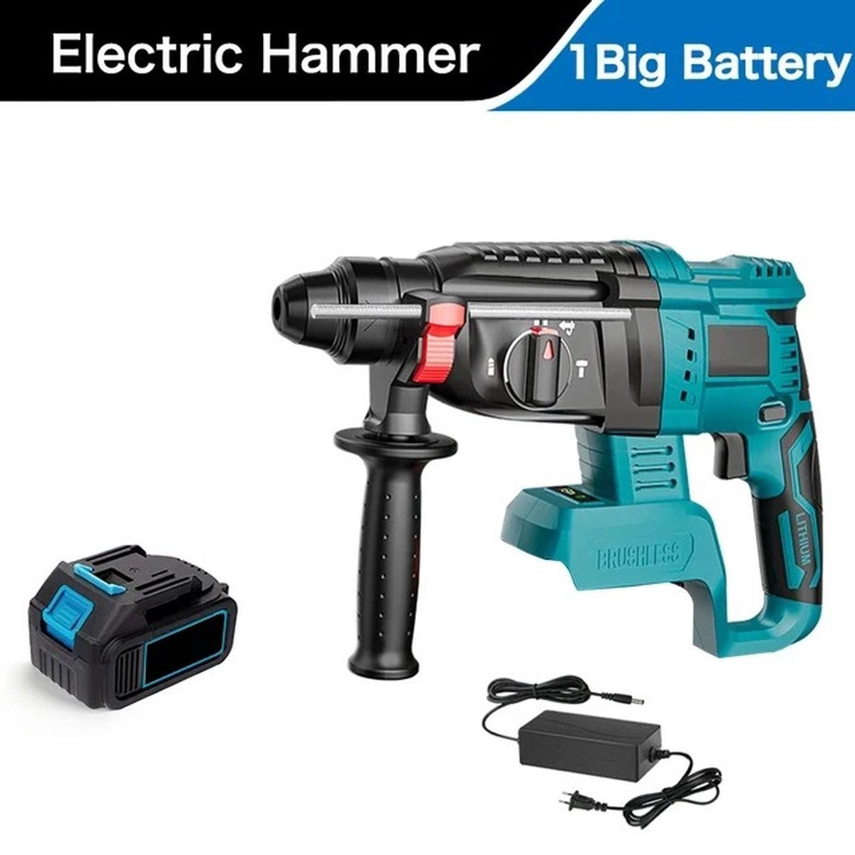 Accu SloopHamer Sloop Jack Hamer Drilboor Zware Beton Breker Krachtige Elektrische Breekhamer Boorhamer Professionele Accuboorhamer