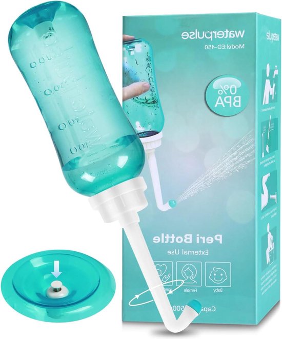 Hello Bidet Draagbare bidet Bottle, reisbidet en tas, spray voor ondergoed, ook ideaal voor kinderen en vrouwelijke hygiëne, met zak, 400 ml Hello Bidet Draagbare bidet Bottle, reisbidet en tas, spray voor ondergoed, ook ideaal voor kinderen en vrouwelijke hygiëne, met zak, 400 ml