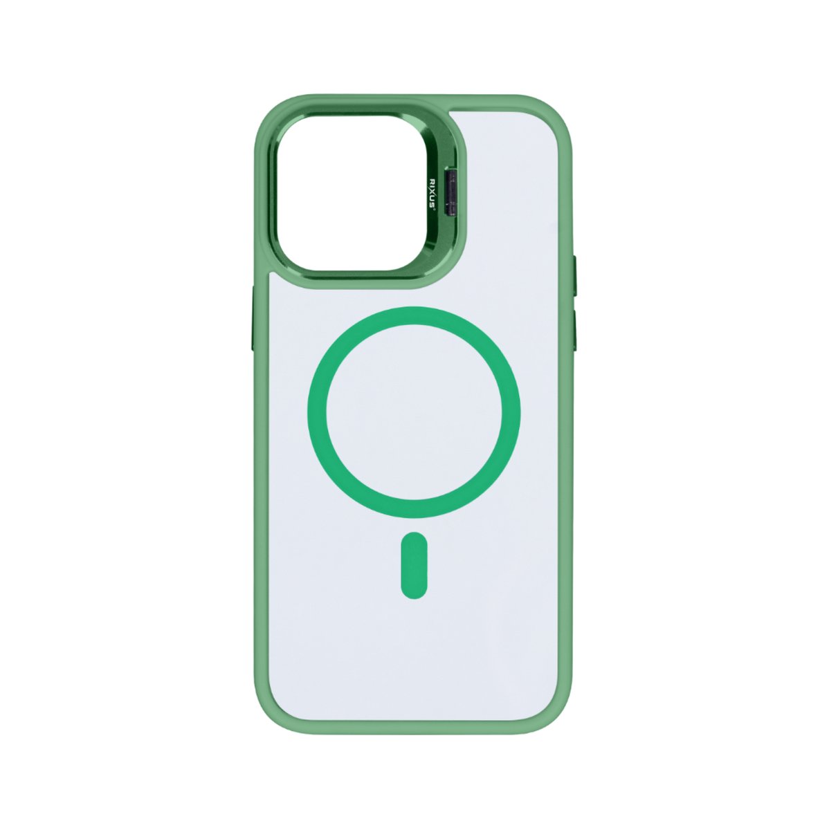 Rixus Classic 03 Hoesje Met MagSafe geschikt voor iPhone 15 - telefoonhoes - lichtgroen - camera lens bescherming - dustproof