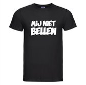 Mij niet bellen T-shirt - 100% Katoen - Maat 3XL - Classic Fit - Zwart
