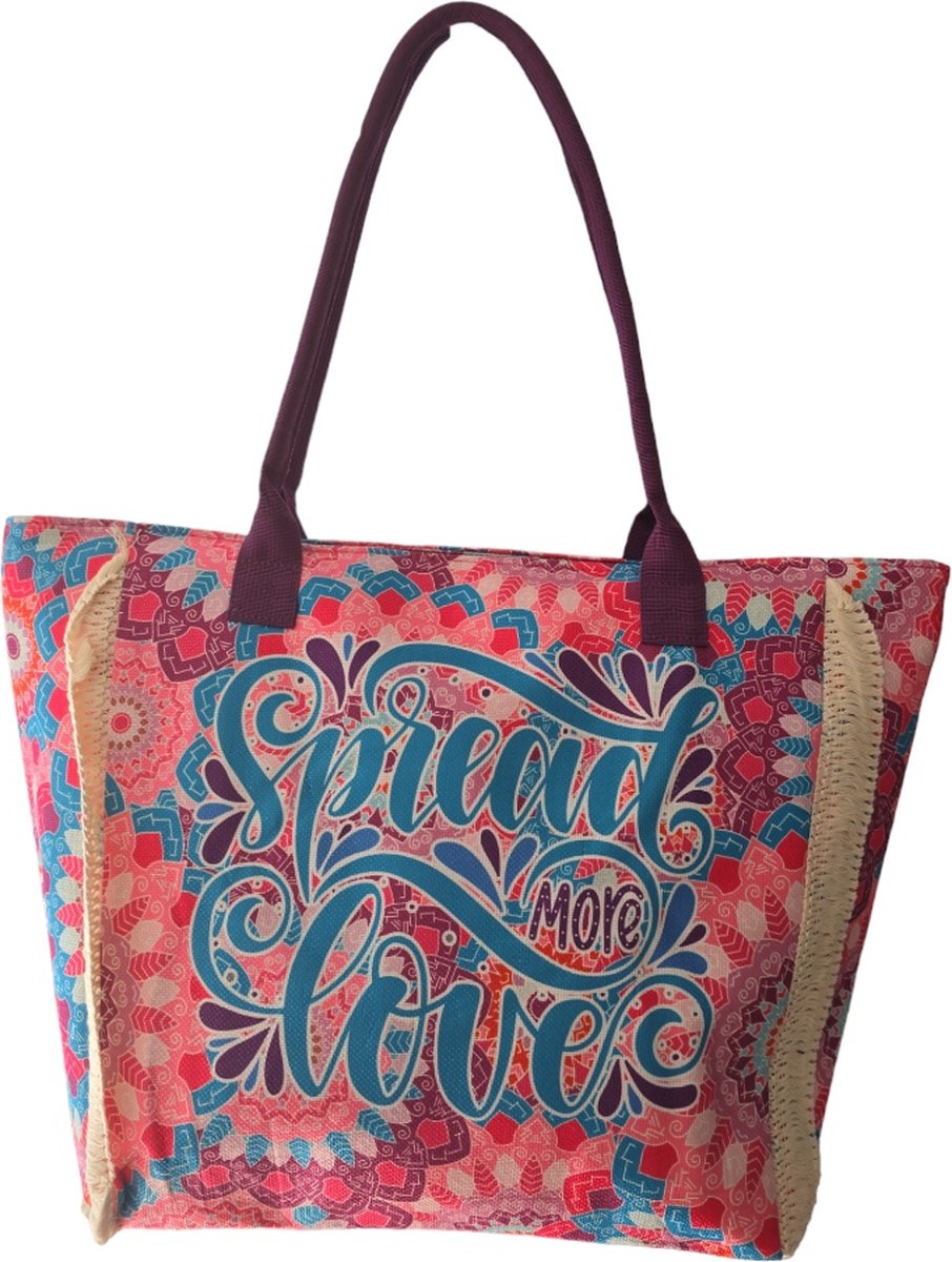 Angel Firenze Strandtas - Big Shopper - Zwemtas XL - Mandala Blauw