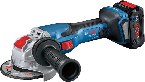 Bosch Blauw GWS 18V-125 C accu haakse slijper | 18v 5.0Ah Li-Ion | in L-BOXX - 06019G3101