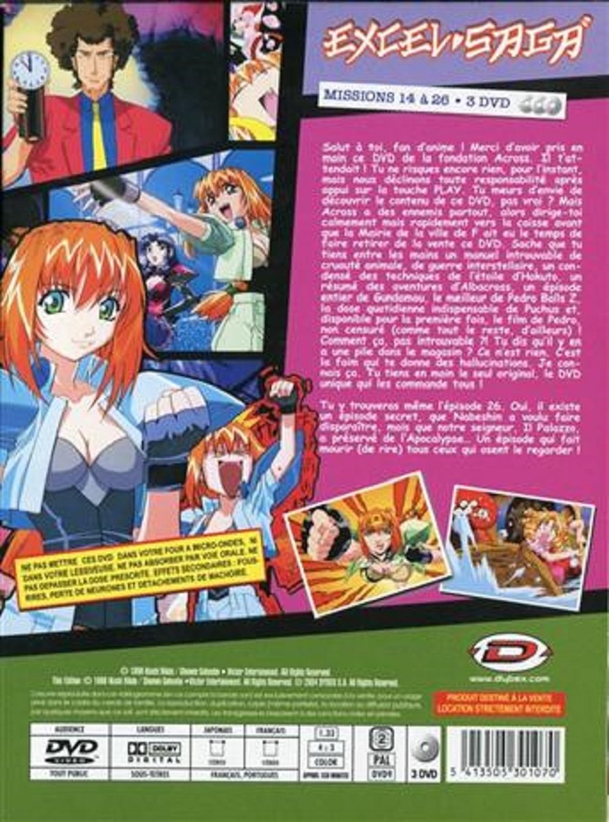 Excel Saga - Digipak Partie 2 - 3 dvd