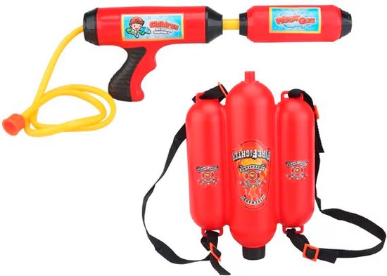 Speelgoed Brandblusser Backpack - Brandweer Waterpistool - Rugzak - Buitenspeelgoed - Waterspeelgoed