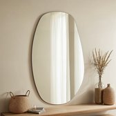 VIDI Specchio Elegante - Passpiegel Hangend – Minimalistische Design Wandspiegel – Staande Spiegel zonder Metalen Rand – Modern Organische Spiegel - hollywood spiegel – 90 X 50 CM