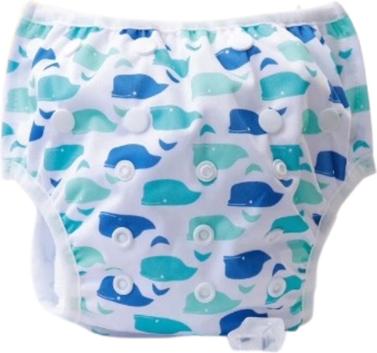 Goedkoopste Wasbare Luier - Zwemluier - Baby - Nachtluier - 0 tot 2 jaar - 4,5 tot 18 kilo - Blauw - Walvis