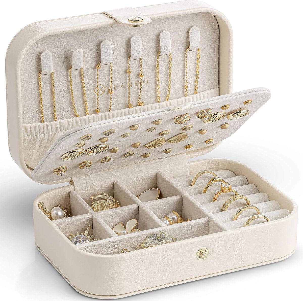 Sieradendoos Cadeaus voor vrouwen sieradendoosje voor op reis, klein, sieradenopslag met stijl, sieradenorganizer voor oorbellen, reisetui, cadeau-idee voor vrouwen, meisjes