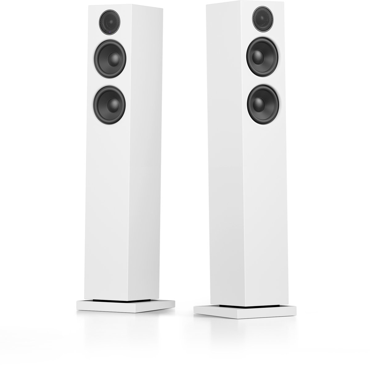 Audio Pro A38 Smart Multiroom Actieve Vloerstaande Speakers - 2x75W - Multiroom Ondersteuning - Draadloze streaming via wifi en Bluetooth - Wit