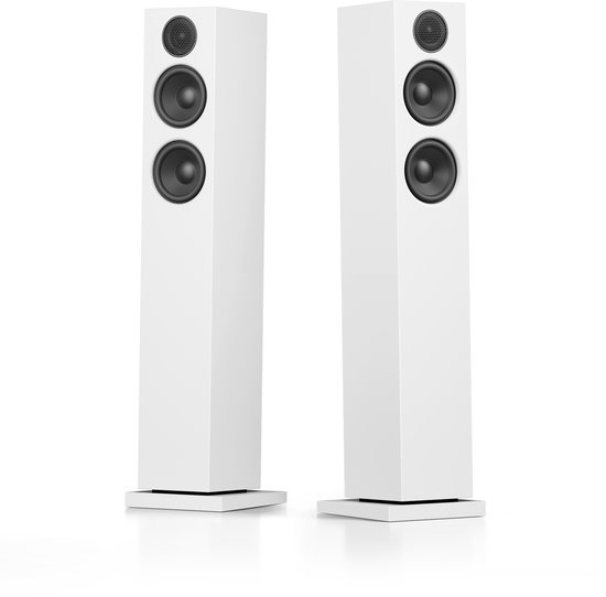 Audio Pro A38 Smart Multiroom Actieve Vloerstaande Speakers - 2x75W - Multiroom Ondersteuning - Draadloze streaming via wifi en Bluetooth - Wit