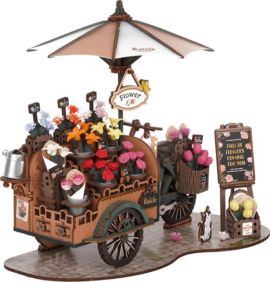 Robotime Blossom Cart - Robotime bloemenkar
