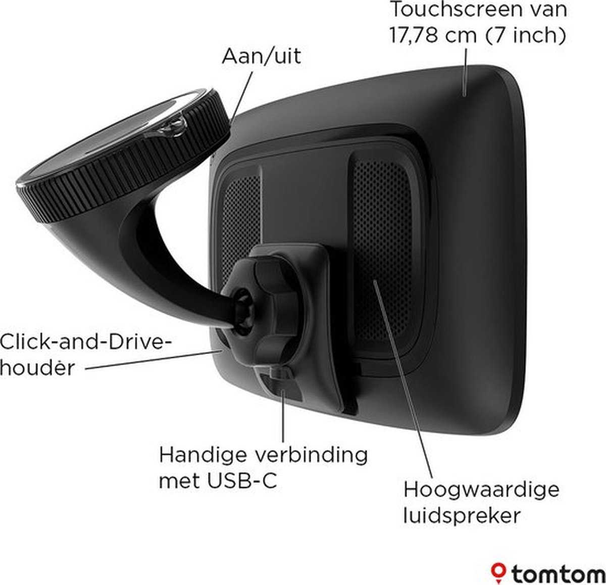TomTom Go Exclusive - Camper Caravan - Premium Pack - 7 Inch - Navigatie World Maps thumbnail 8