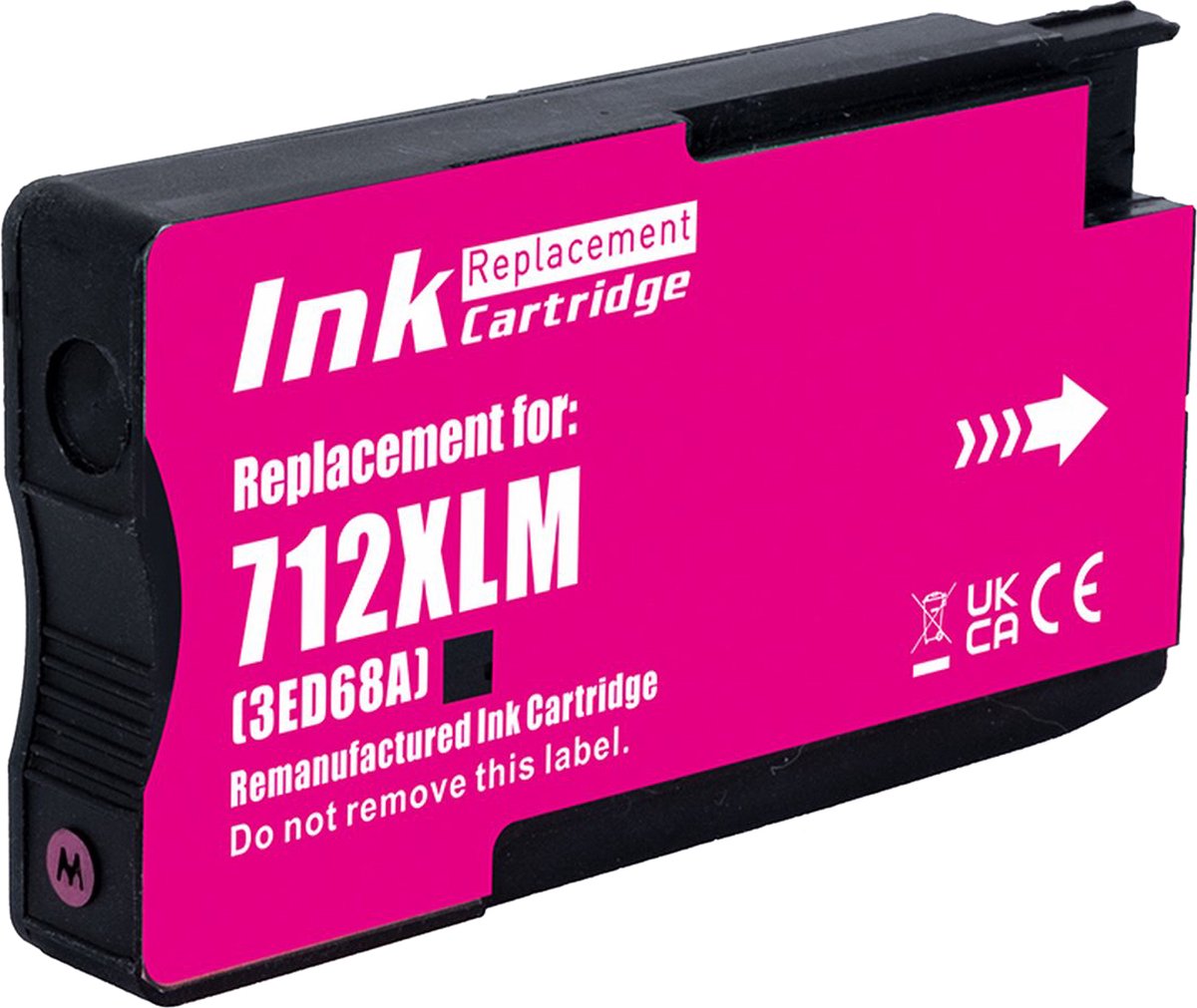 Inktcartridges Geschikt voor HP 712 - Magenta - voor HP DesignJet T210 - T230 - T250 - T630 - T650 Studio