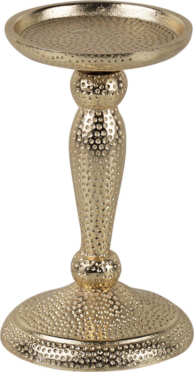 Mars & More kandelaar gehamerd champagne goud 16,5x10cm