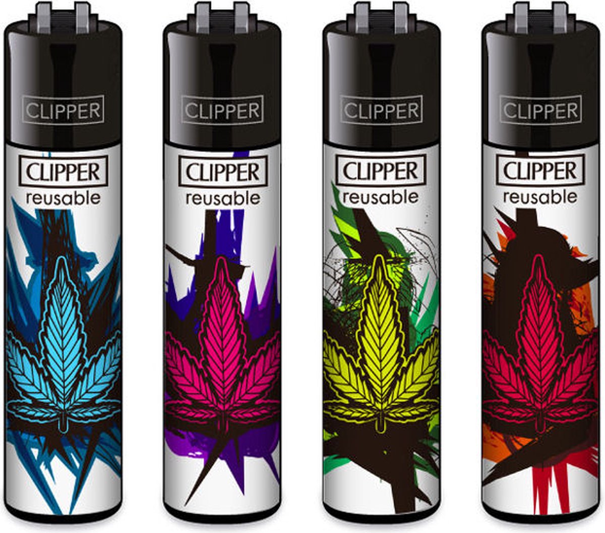 Goedkoopste Clipper Classic Large Aanstekers Artistic Leaves (4 Stuks