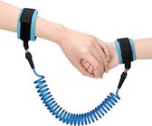 2.5M Anti Lost Wrist Link Belt, 360 ° Draaien Veiligheid Elastische Draad Touw voor Baby en Peuter Teugels, Veiligheidsriem Polsband/Handharnas voor wandelen en reizen buiten (blauw)