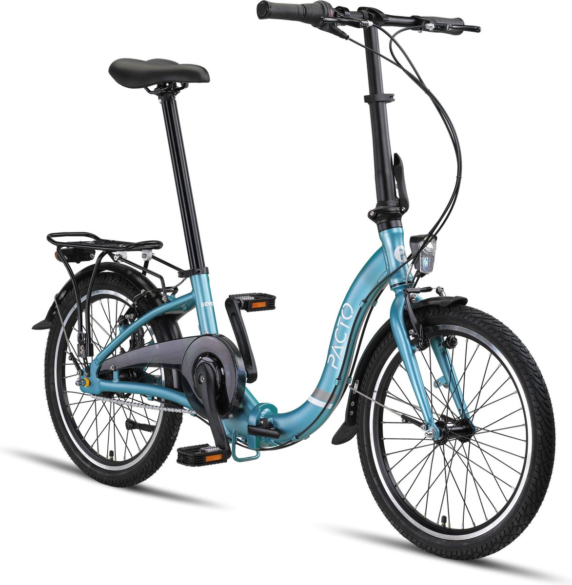 Pacto Seven N7 Vouwfiets Blauw Shimano Nexus 7v Terugtraprem Lage Instap Aluminium Plooifiets Folding Bike