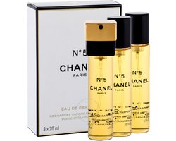 Chanel N5 - Eau de Parfum Tasverstuiver -3 ST - 60ml