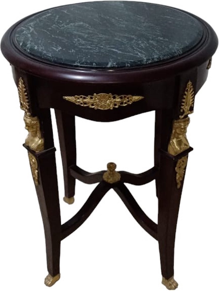 Barok exclusieve bijzettafel met marmeren tafelblad