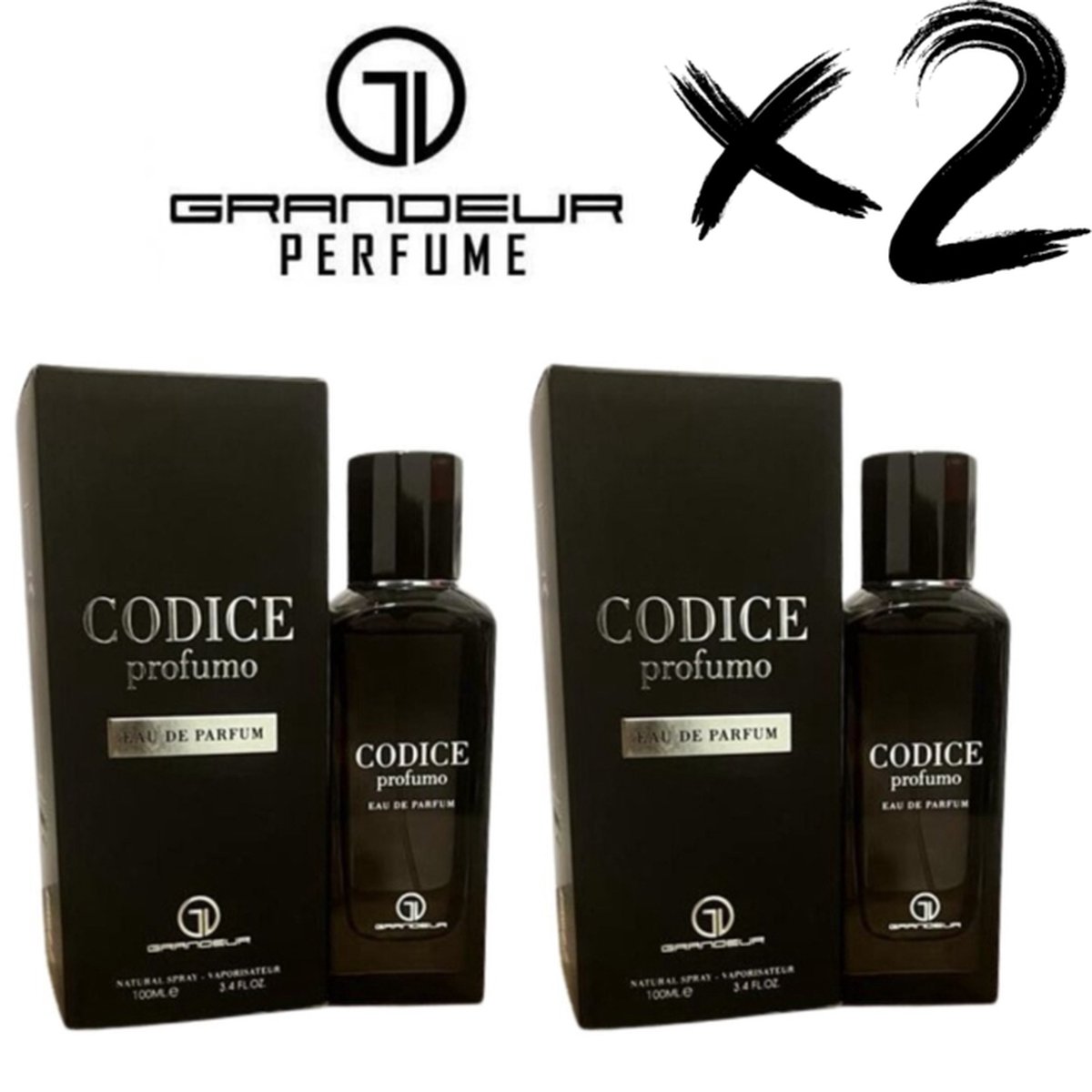 Goedkoopste GRANDEUR Perfume CODICE PRAFUM, 2 x 100ml
