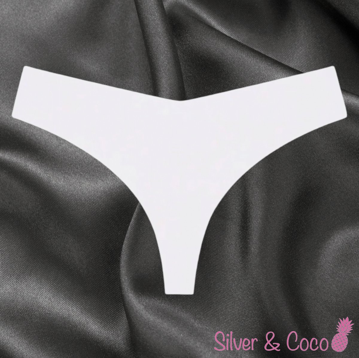 SilverAndCoco® - Naadloze String / Seamless Onderbroek Dames / Zacht Brazilian Slipje / Naadloos Stretch Ondergoed Vrouw / Witte Strings Dames Lingerie Broekje - Wit Extra Large XL