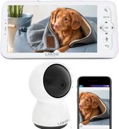 Lakoo - Beveiligingscamera - Binnen - 1080P HD - WiFi-Camera - Babyfoon - met Infrarood Nightshot, Bewegingssensor - 360° Groothoek - Compact Formaat - Slimme Beveiligingscamera voor Android en iOS - Met monitor