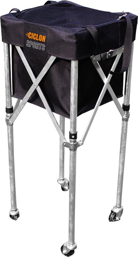 Ballenkar padel / tennis - ballenwagen - verrijdbare ballentrolley - op wieltjes - voor 120 ballen