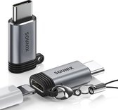 Sounix Lightning naar USB C Adapter - Set van 2 stuks - Lightning Female to USB C Male - Telefoon - Adapter