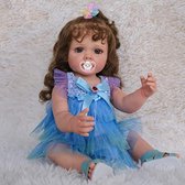 Reborn babypop met echt geworteld haar - 22 inch