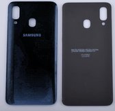 Voor Samsung Galaxy A40 batterijcover - achterkant - zwart