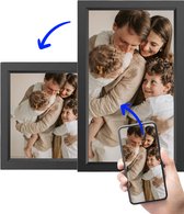 CASIVO Digitale fotolijst met WiFi en Frameo App – Fotokader 15.6 inch – HD IPS Display - Micro SD - Touchscreen - Zwart