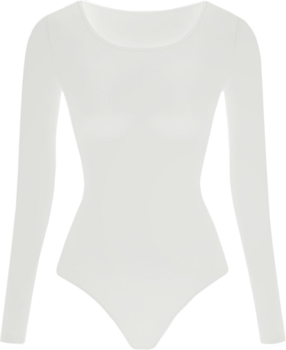 Teep Corrigerende Body Shapewear Lange Mouwen – Corrigerende Body’s – Corrigerend Ondergoed Dames – Shapewear Dames – Wit –