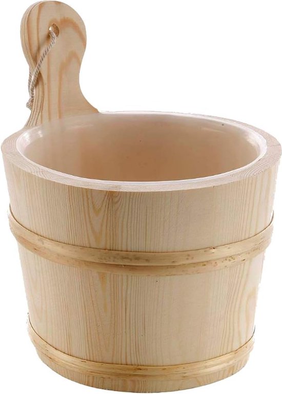 Houten Opgiet Emmer Sauna 2L (Zacht Hout) - Wellness - Spa