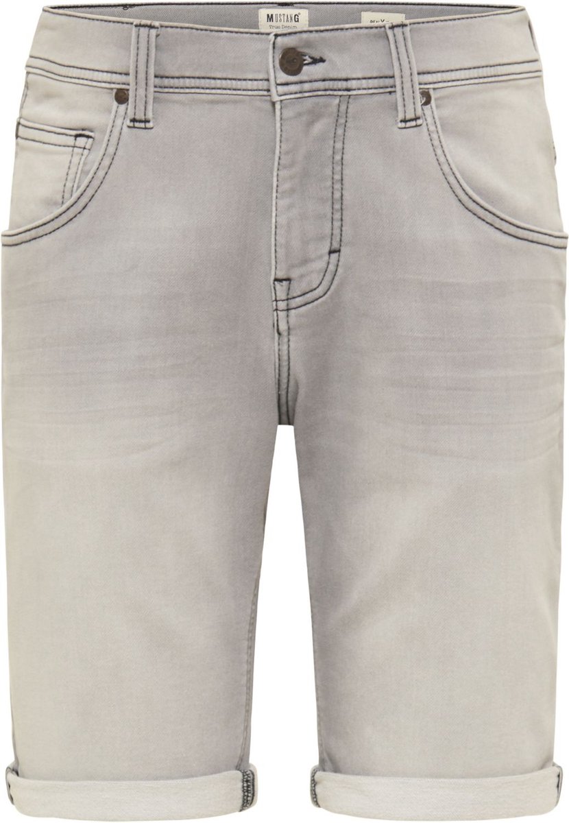 Mustang Heren Short Broeken CHICAGO regular/straight Fit Grijs W 38 Volwassenen