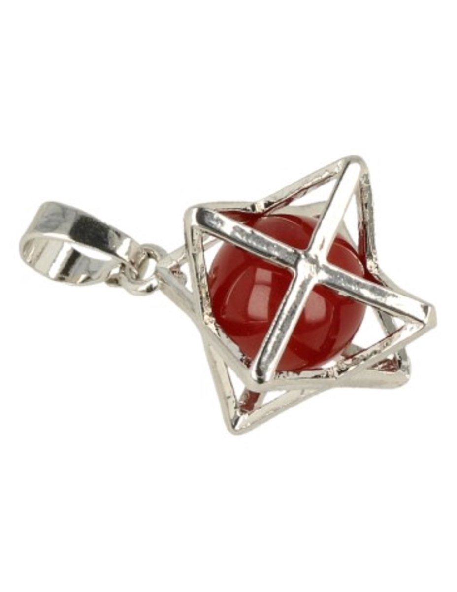 Carneool Merkabah kooihanger