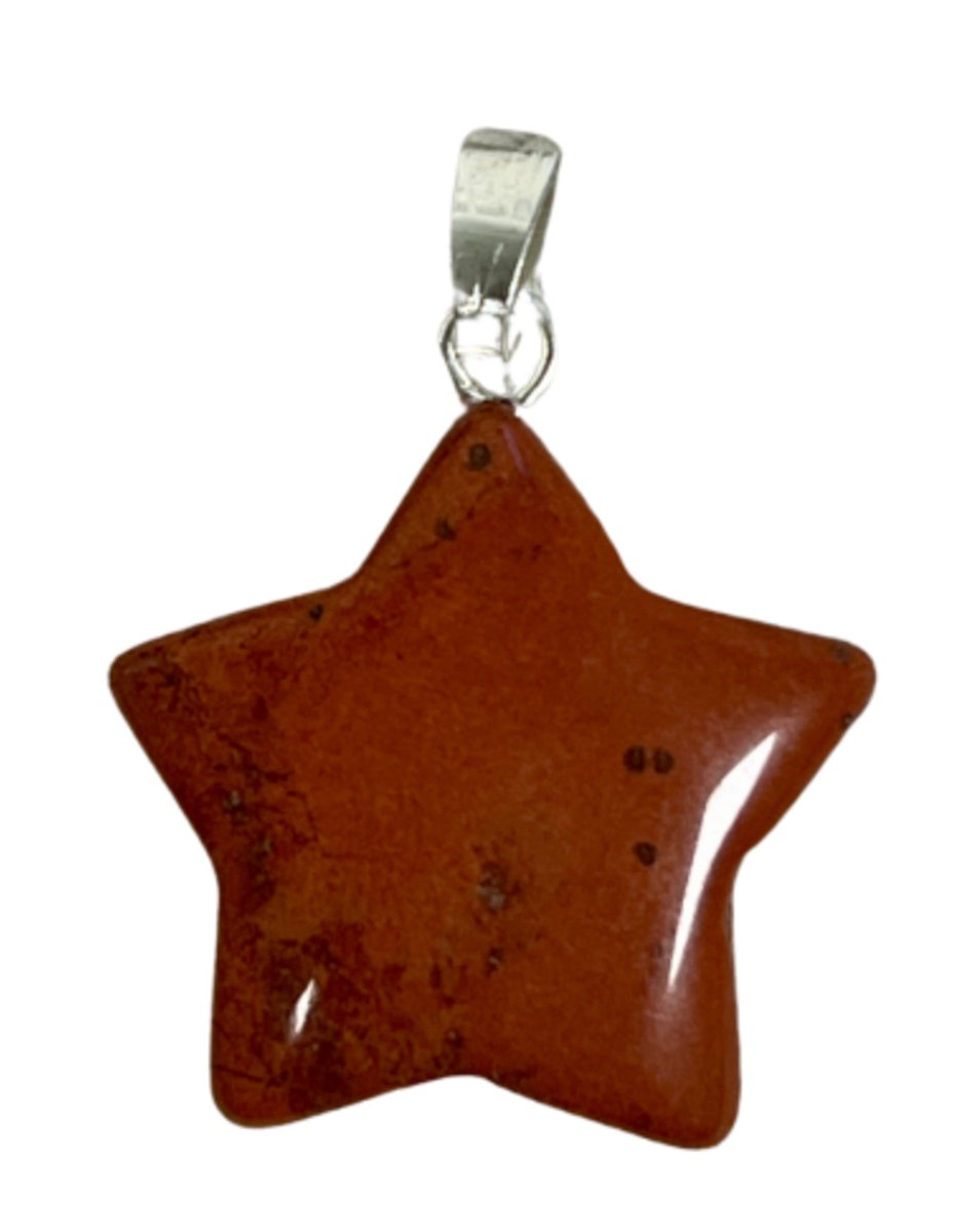 Jaspis rood edelsteen sterhanger 20 mm