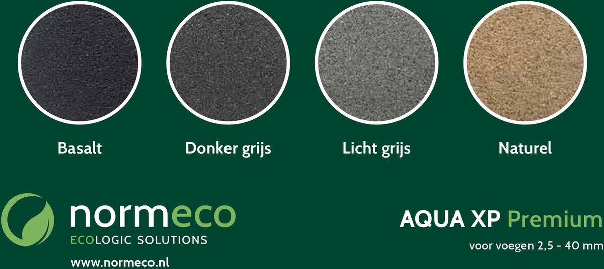 Aqua XP Premium 12,5 kg - voegzand - kleur basalt - waterdoorlatend voegen terras - onkruidvrije tegels - Normeco