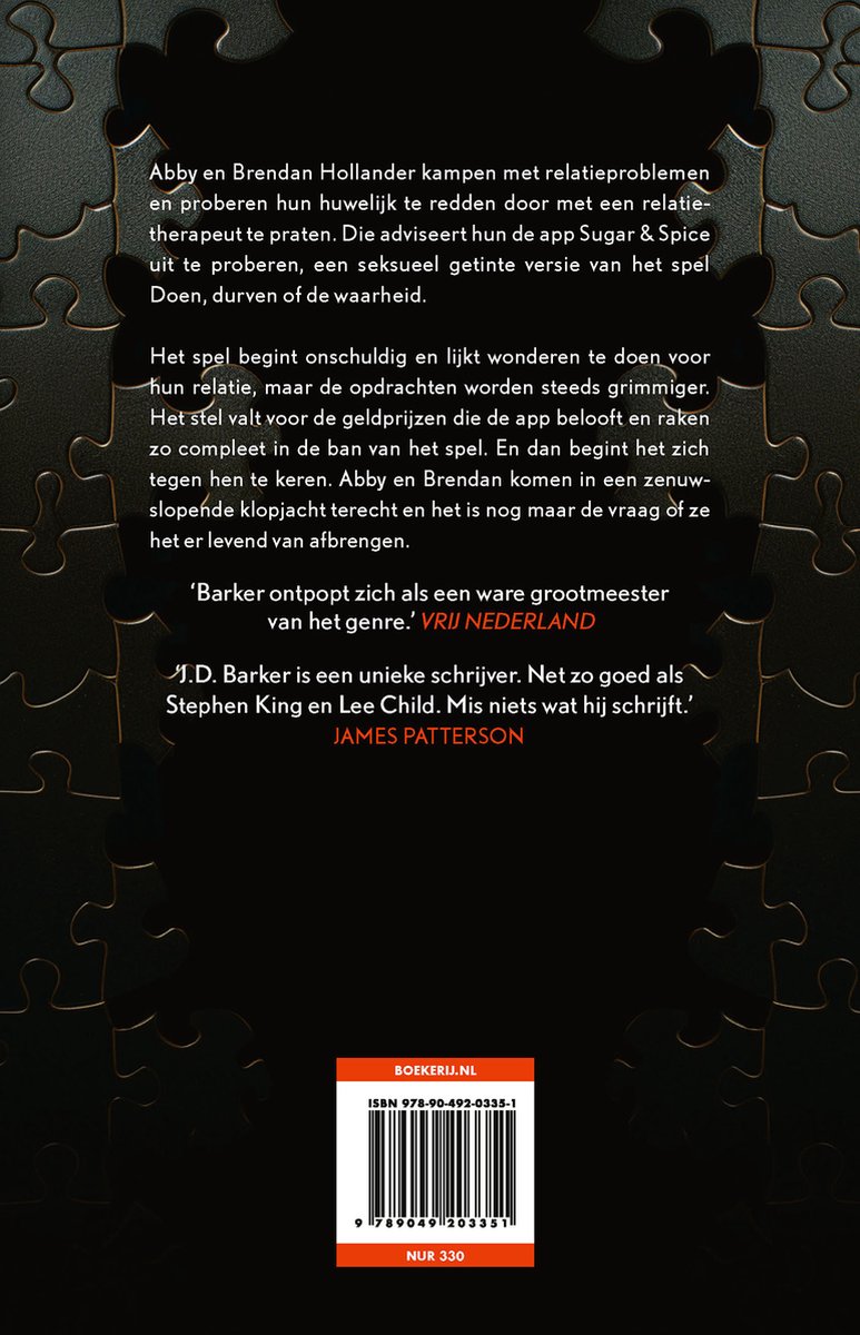 Het spel - back cover