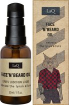 LaQ Face 'n' Beard Oil Lynx Baardolie - Voor Gezicht en Baard - Hydraterende, Verzachtende en Beschermende Scheerolie - 30ML