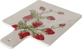 Boltze STRAWBERRY serveer- en snijplank, aardbeienpatroon, 34 x 24 cm