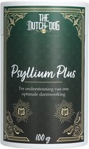 The Dutch Dog Psyllium+ - 100 Gram – Aanvullend Diervoeder – Voor Honden – Met Psylliumvezels – Gezonde Darmwerking – Poedervorm – Voedingssupplement