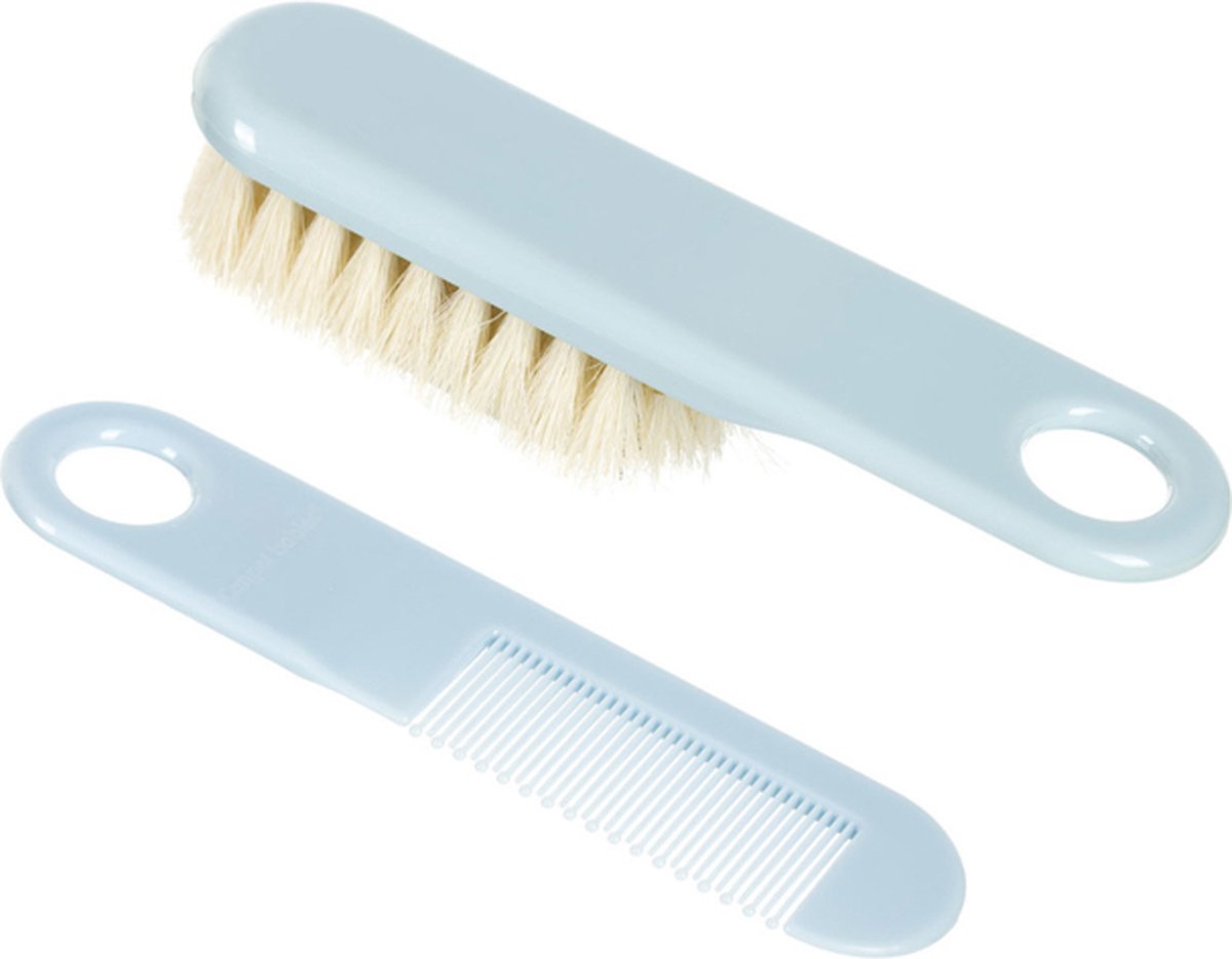 Goedkoopste Canpol Babies babyborstel en kam met zachte, natuurlijke haren, 0m licht blauw