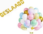 Luna Balunas Set gekleurde pastel Geslaagd Ballonnen Geslaagd Versiering