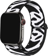 Innerlight® Nylon - Imprimé zèbre - 38/40/41 mm - Bracelet en nylon adapté à Apple Watch - Convient comme bracelet Apple Watch pour les séries 1/2/3/4/5/6/7/8/9/SE