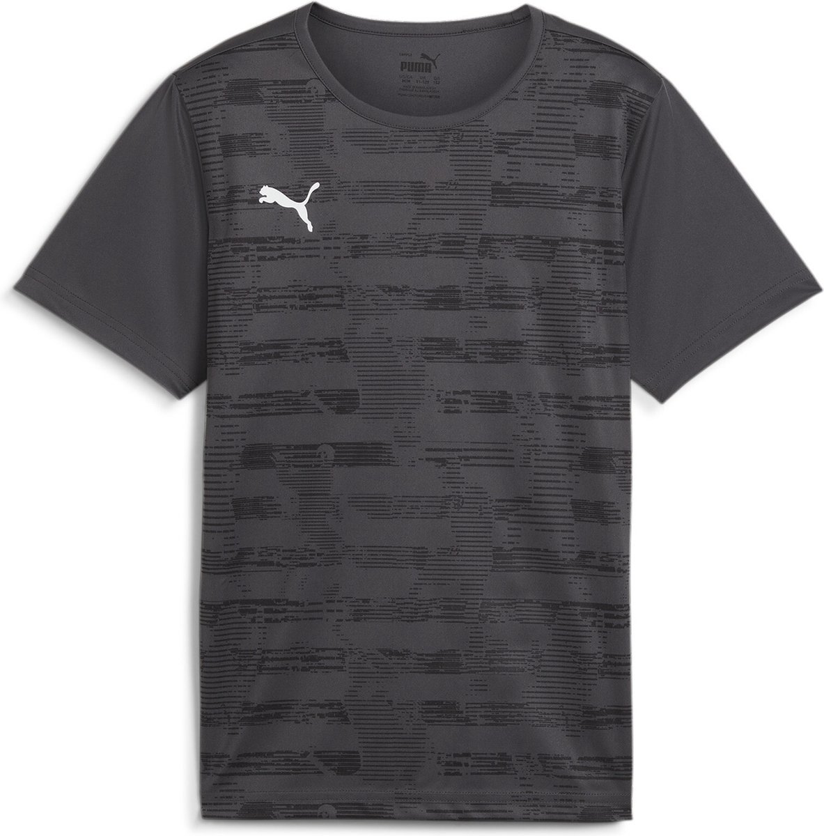 PUMA individualRISE Graphic Jersey Jr Jongens Sportshirt - Asphalt - Maat 140
