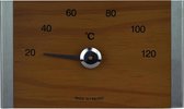 Saunia - thermomètre de sauna - bois et acier inoxydable
